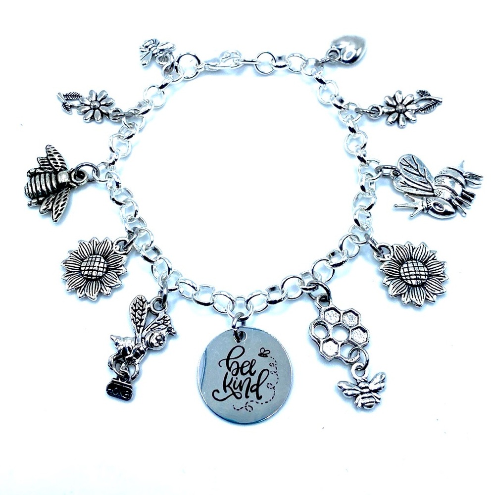Be Kind Bumble Bee Charm Bracelet